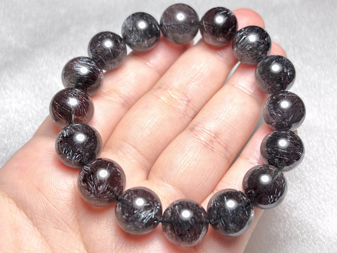 ブラックスーパーセブン (花火) 13mm ブレスレット / Black Super Seven