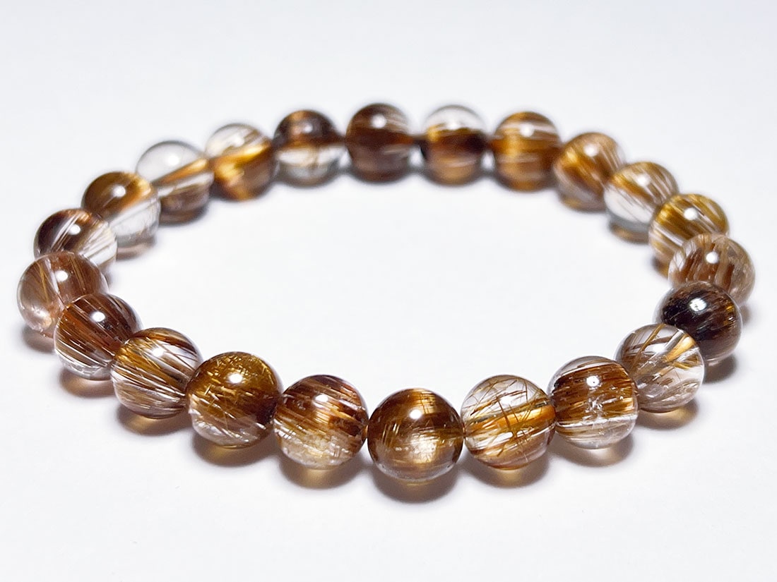 キャッツアイルチルクォーツ 8mmブレスレット