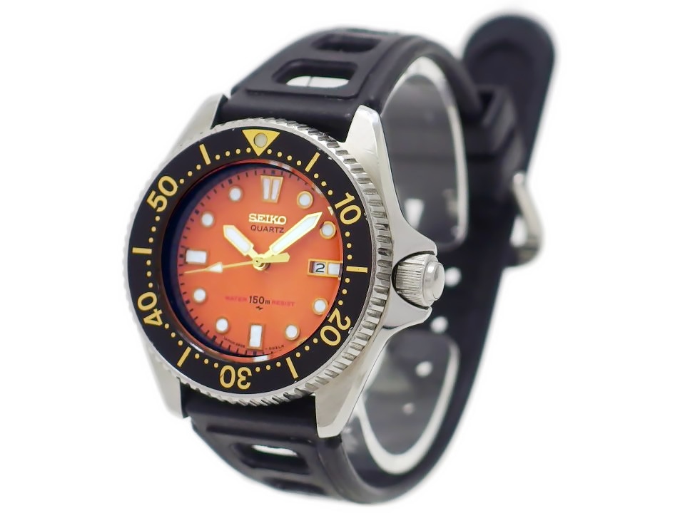 セイコー ダイバー 150m レディース オレンジ文字盤 2625-0010
