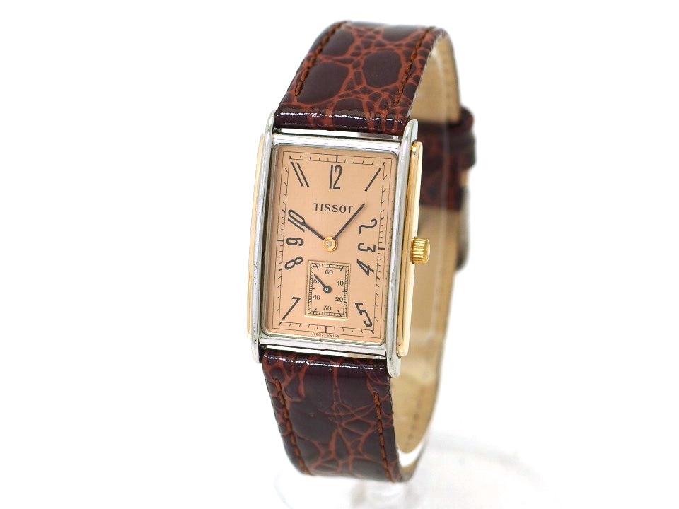 ティソ A282 SS/GP アールデコ スモールセコンド クオーツ スイス製