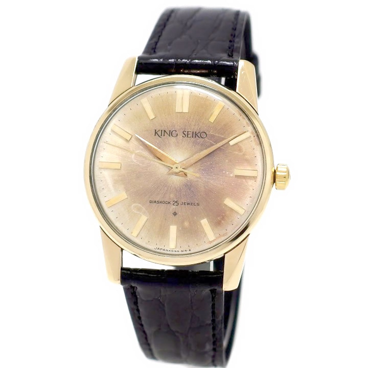 キングセイコー 1st 15034 14K金張り SD文字盤 25石 手巻 OH済