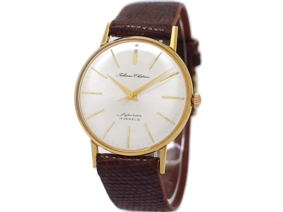 タカノ シャトー スーペリア Ref.30011 金メッキ タグ付き Cal.521 19