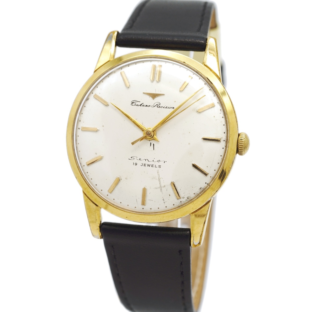 タカノ プレシジョン シニア Ref.14049 金メッキケース 19石赤金機械