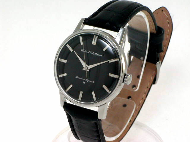 セイコー ロードマーベル 手巻 15027E 黒 OH済 昭和37年製