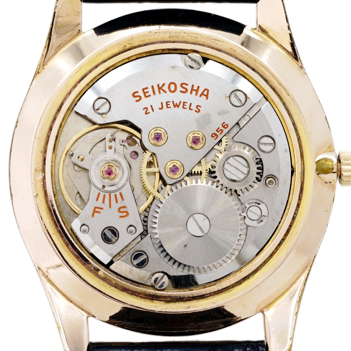 セイコー スカイライナーカレンダー J15019 金メッキ Cal.956 21石 手