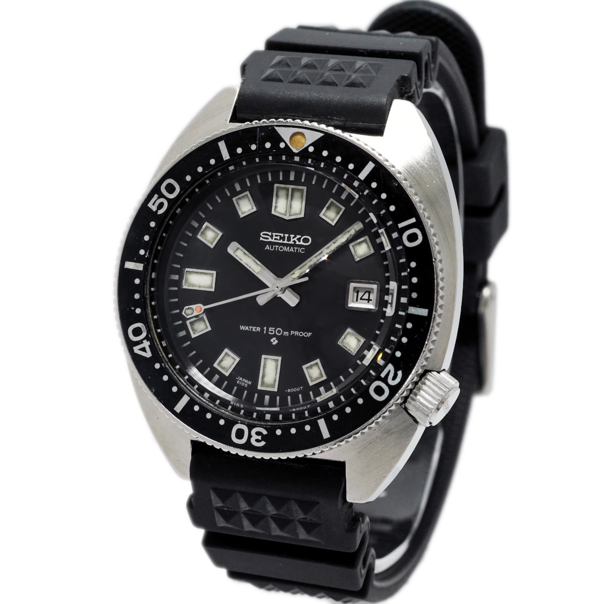 セイコー セカンドダイバー 前期型 150m 6105-8000 新品ガラス 自動巻