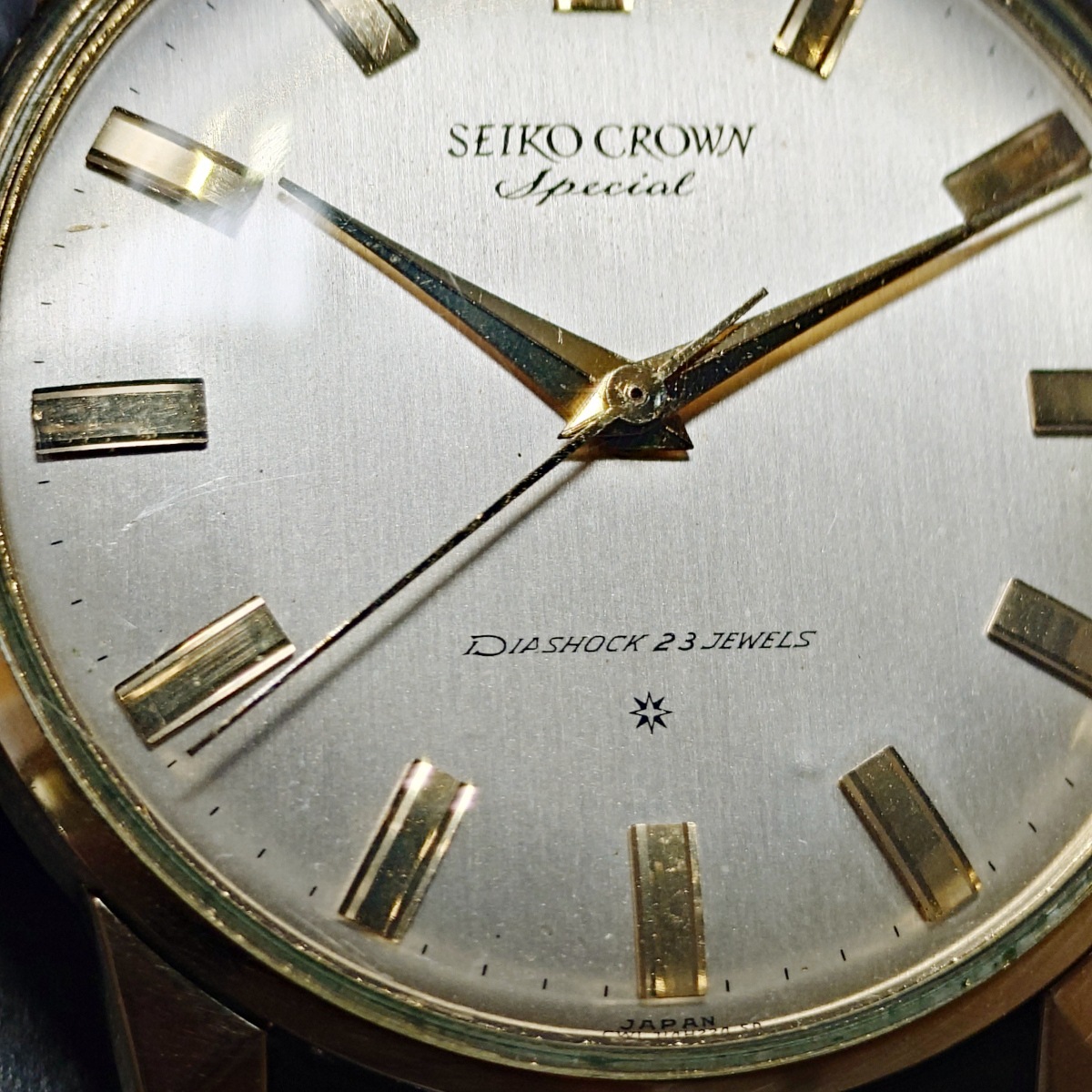 セイコー クラウンスペシャル 金張り J14100E SD文字盤 裏蓋欠け Cal