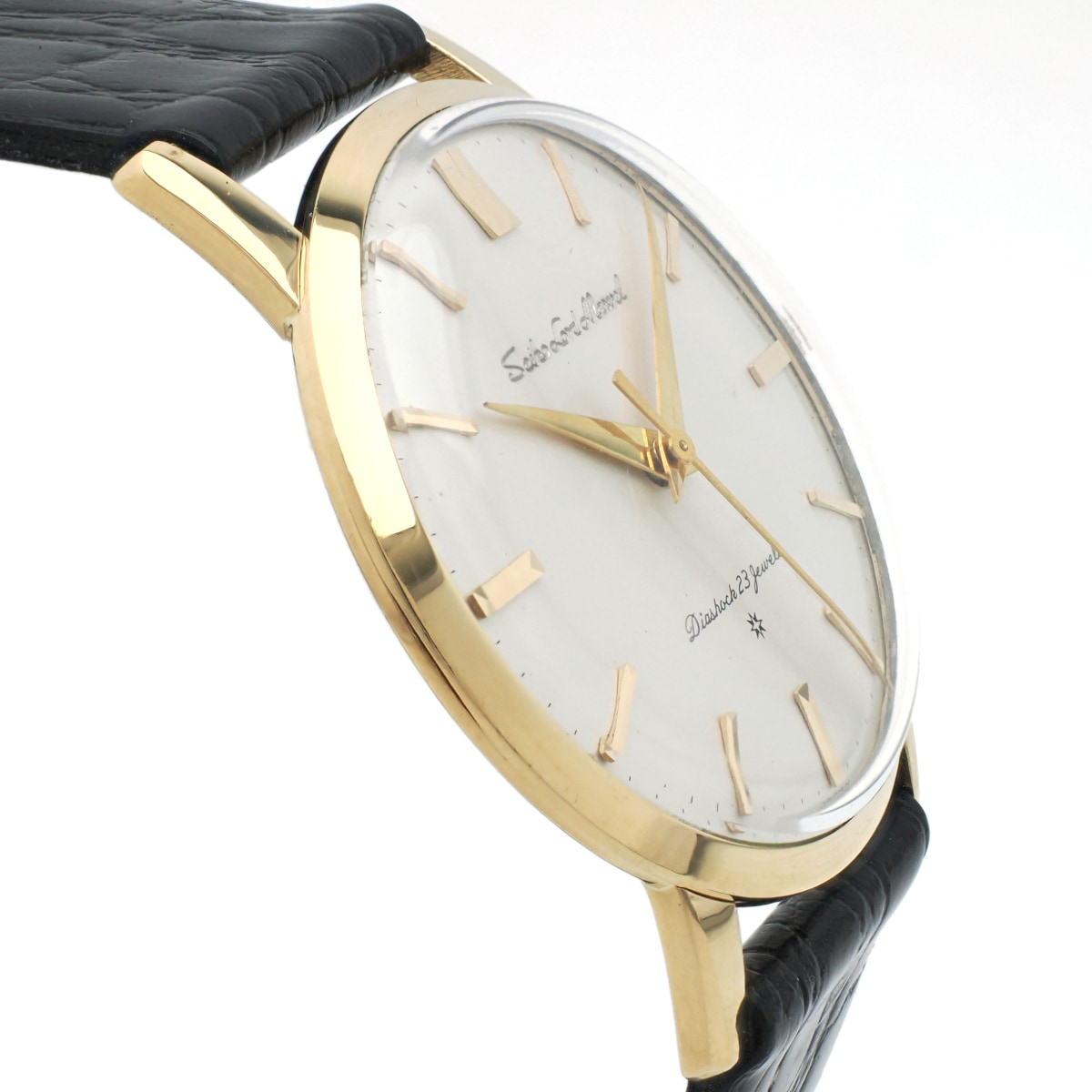 セイコー ロードマーベル J14050 18金無垢 彫り文字 SD文字盤 23石 手巻