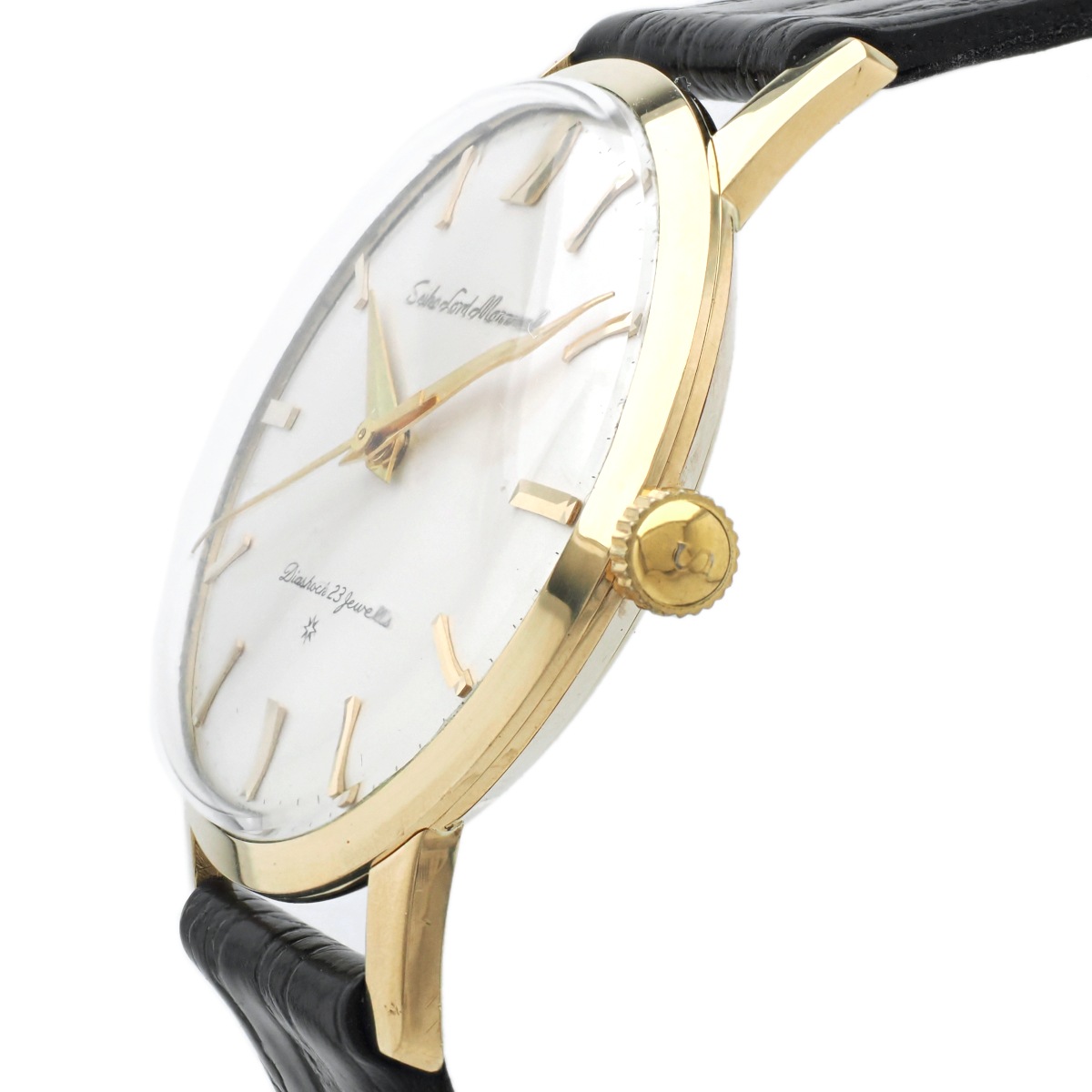 セイコー ロードマーベル J14050 18金無垢 彫り文字 SD文字盤 23石 手巻