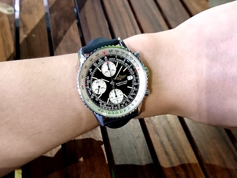 ブライトリング オールドナビタイマー A13022 黒文字盤 自動巻 OH済