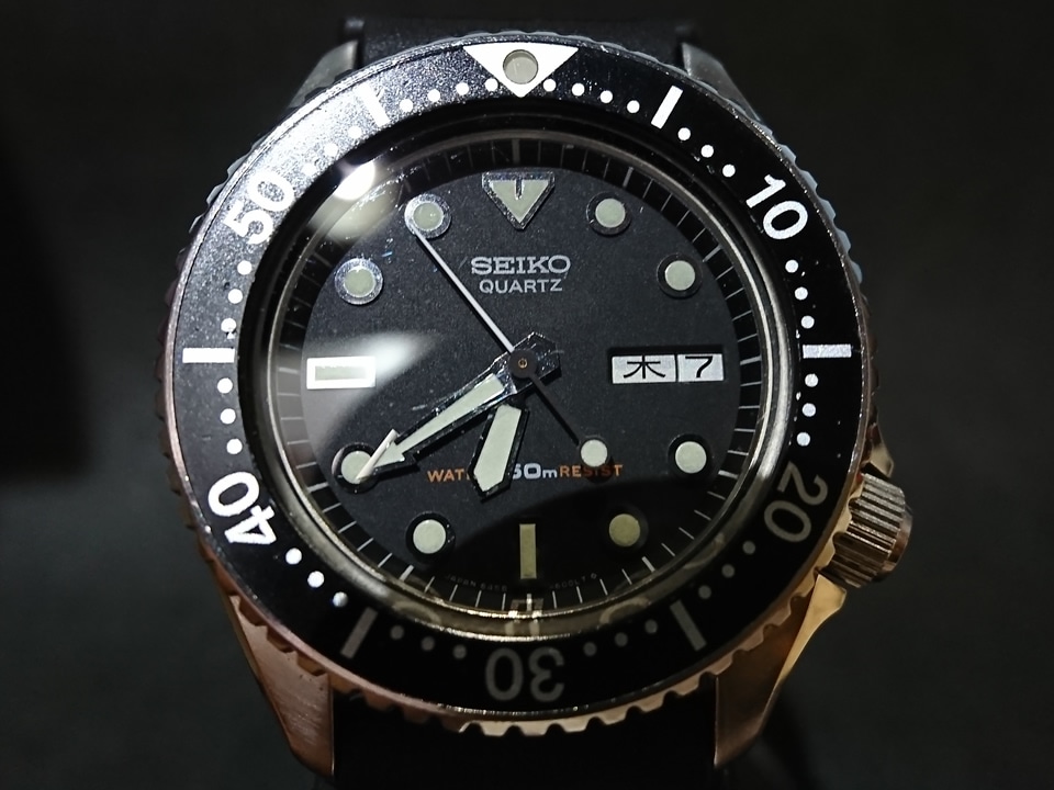 セイコー 150mダイバーズ 黒文字盤 6458-6000 ボーイズ クオーツ 1981