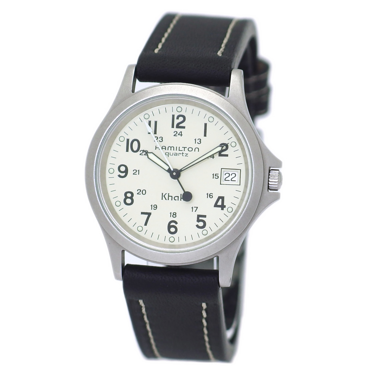 ハミルトン カーキⅢ 9445B アイボリー文字盤 クオーツ 1990年代 USED