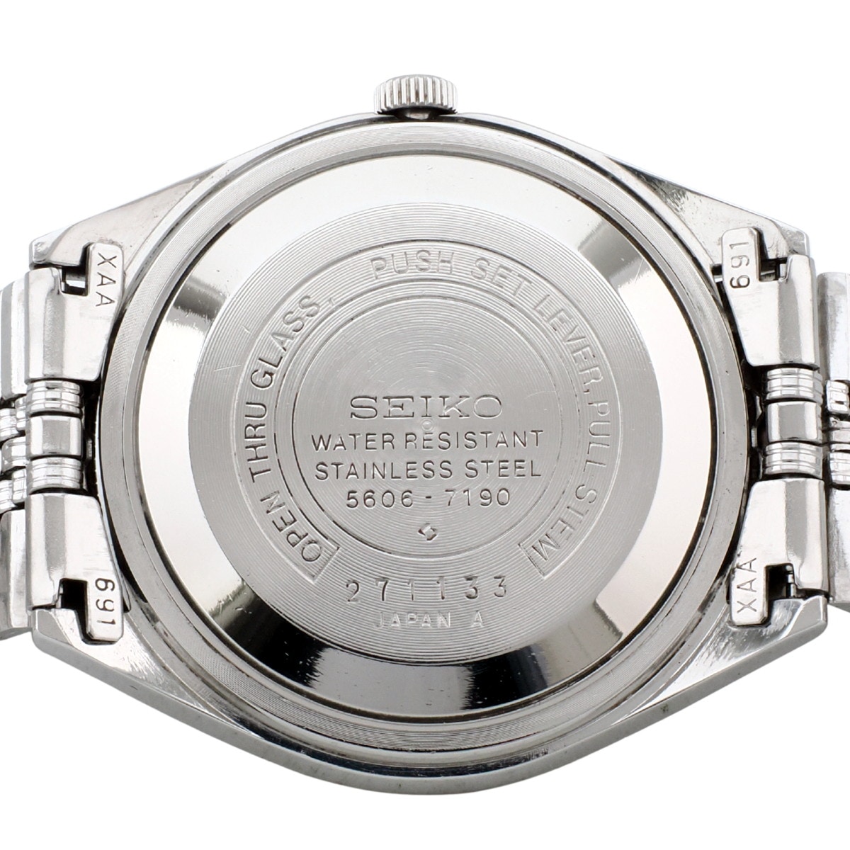 セイコー ロードマチック 5606-7190 ネイビー文字盤 純正ブレスレット