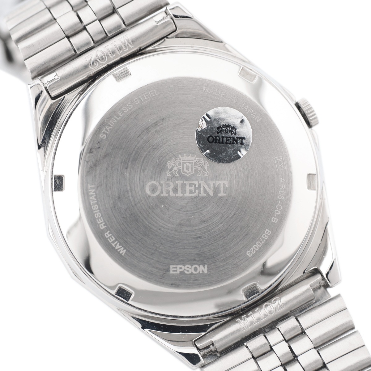 オリエント スリースター クリスタル SAB06006D8-B 青文字盤 日本製 逆