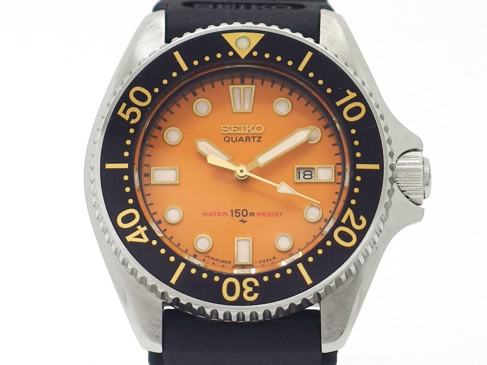 セイコー ダイバー 150m レディース オレンジ文字盤 2625-0010