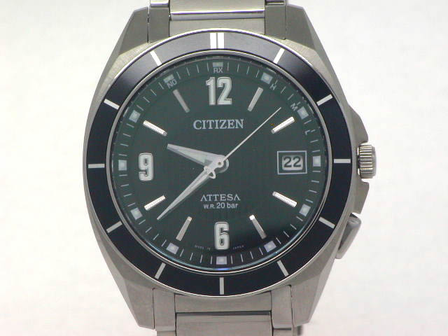 シチズン アテッサ エコ・ドライブ電波時計 ATD53-3071 USED