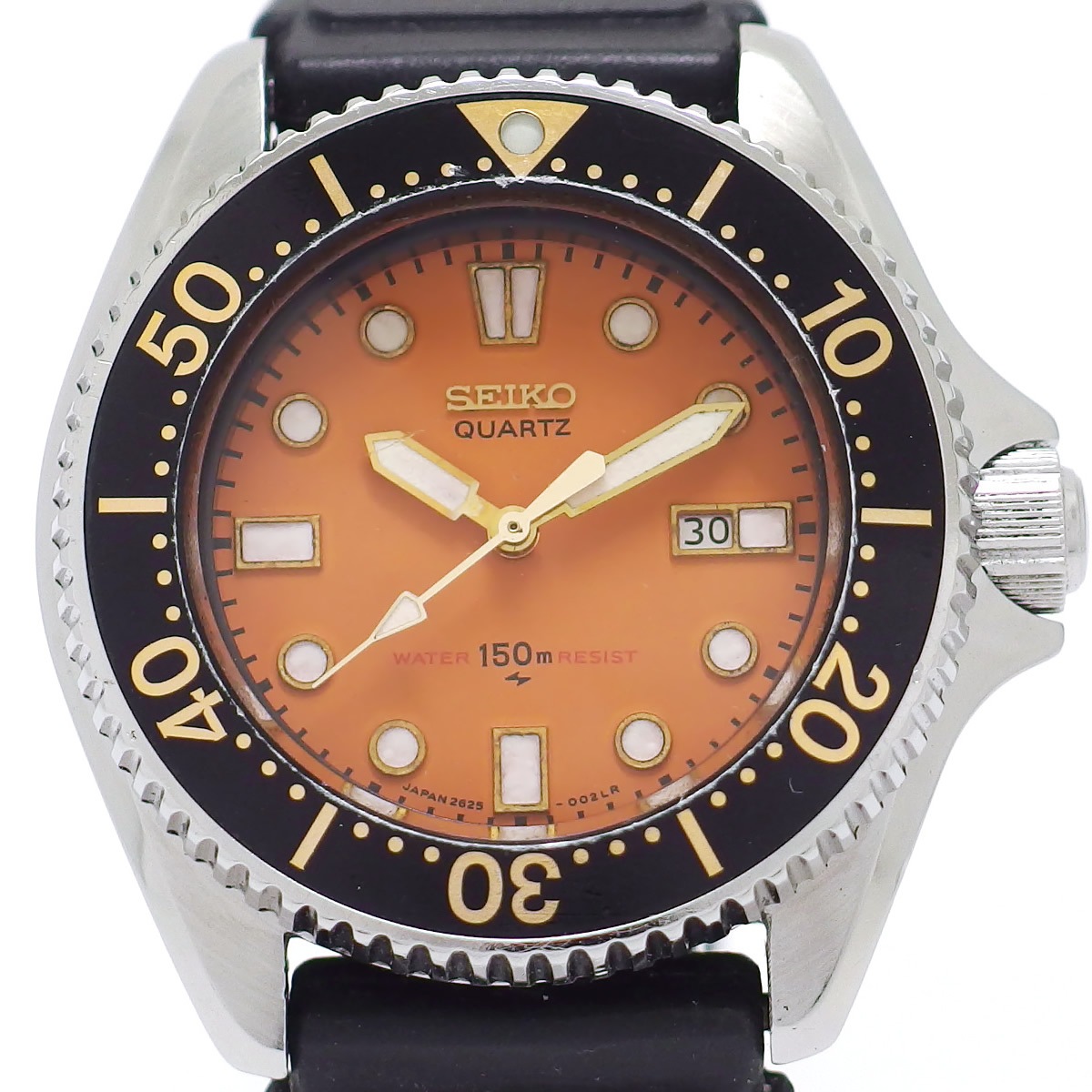セイコー ダイバー 150m レディース オレンジ文字盤 2625-0010 箱