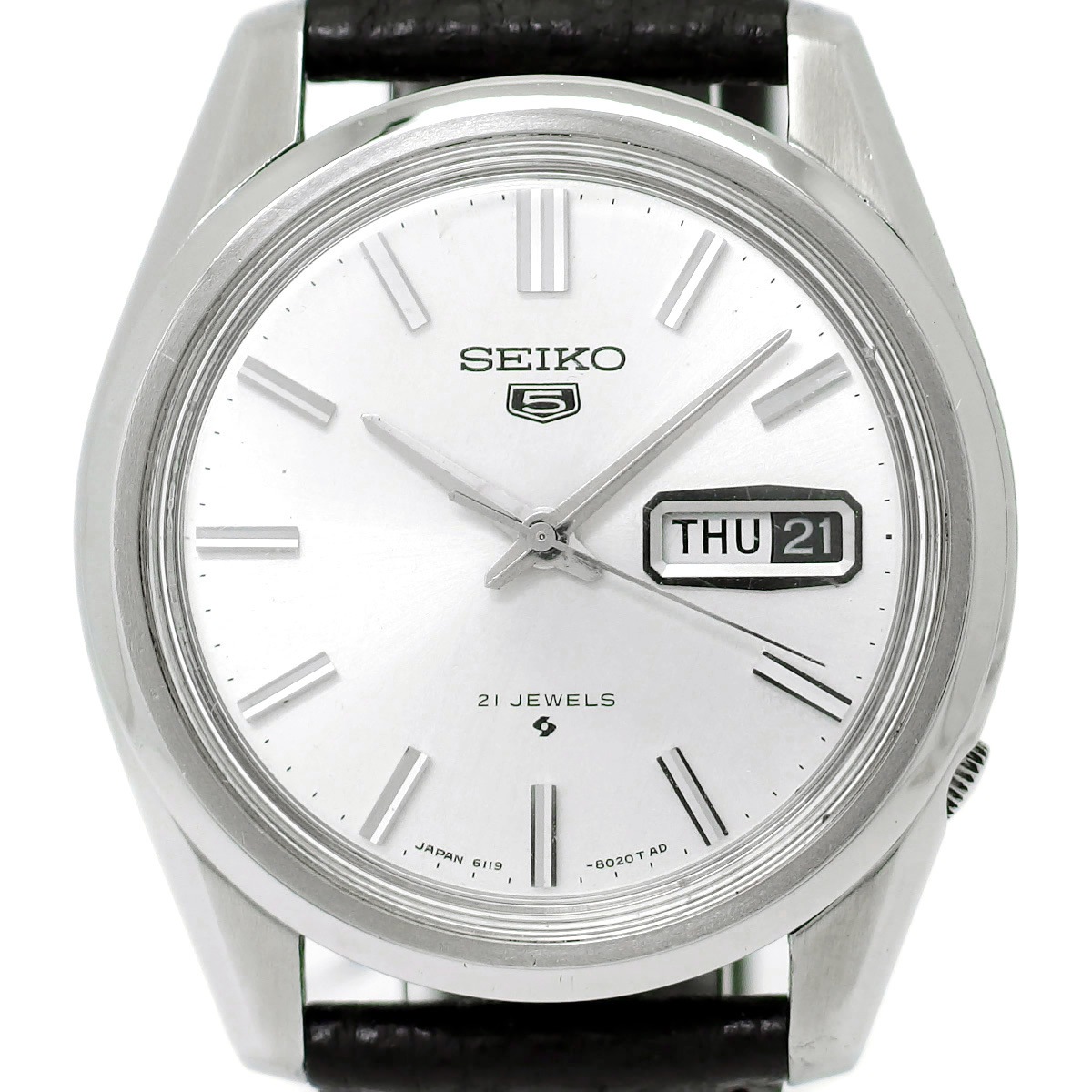 セイコー ファイブ 6119-8021 デイデイト Cal.6119B 21石 自動巻 OH済