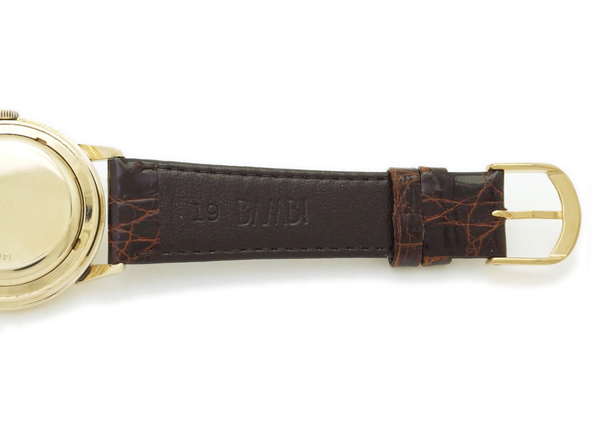 ユリスナルダン オートマチック クロノメーター 14金無垢 17石 自動巻