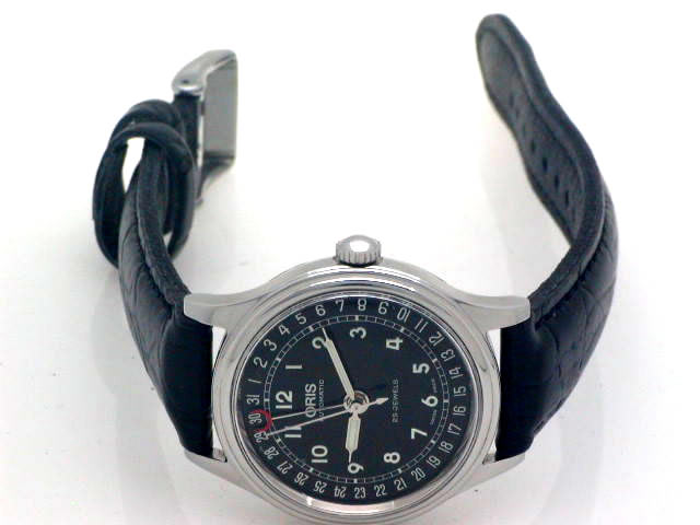 オリス ポインターデイト 654 7478 黒文字盤 自動巻 OH済 USED