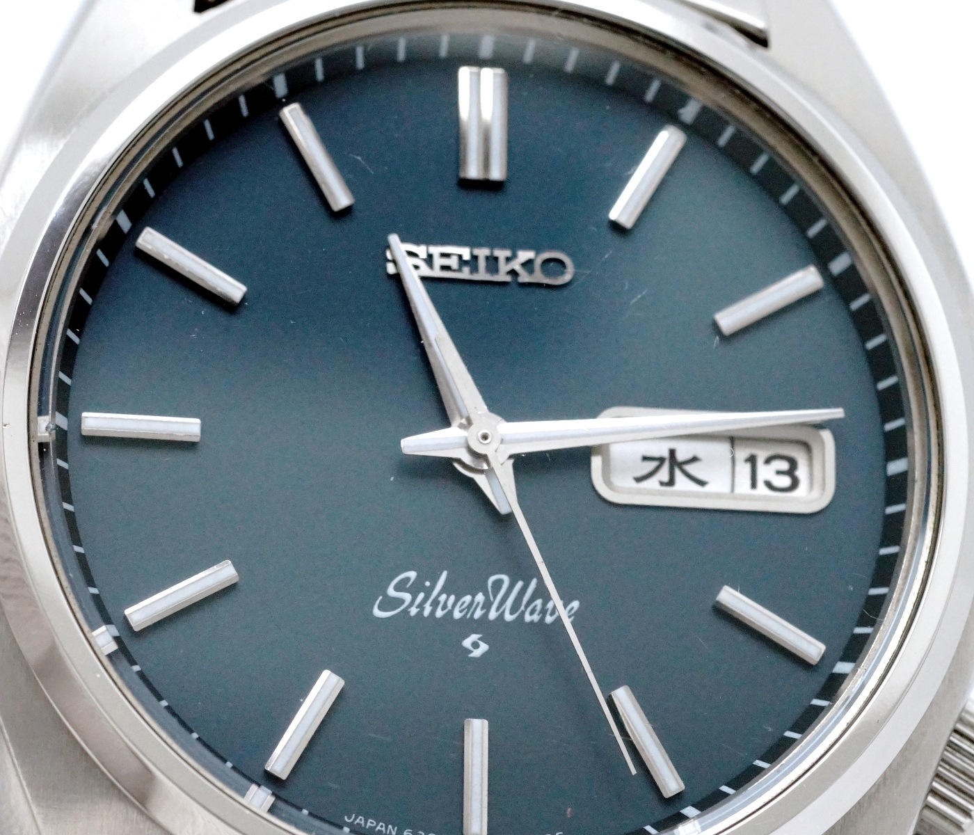 セイコー シルバーウェーブ 6306-8000 紺文字盤 純正ブレスレット 自動