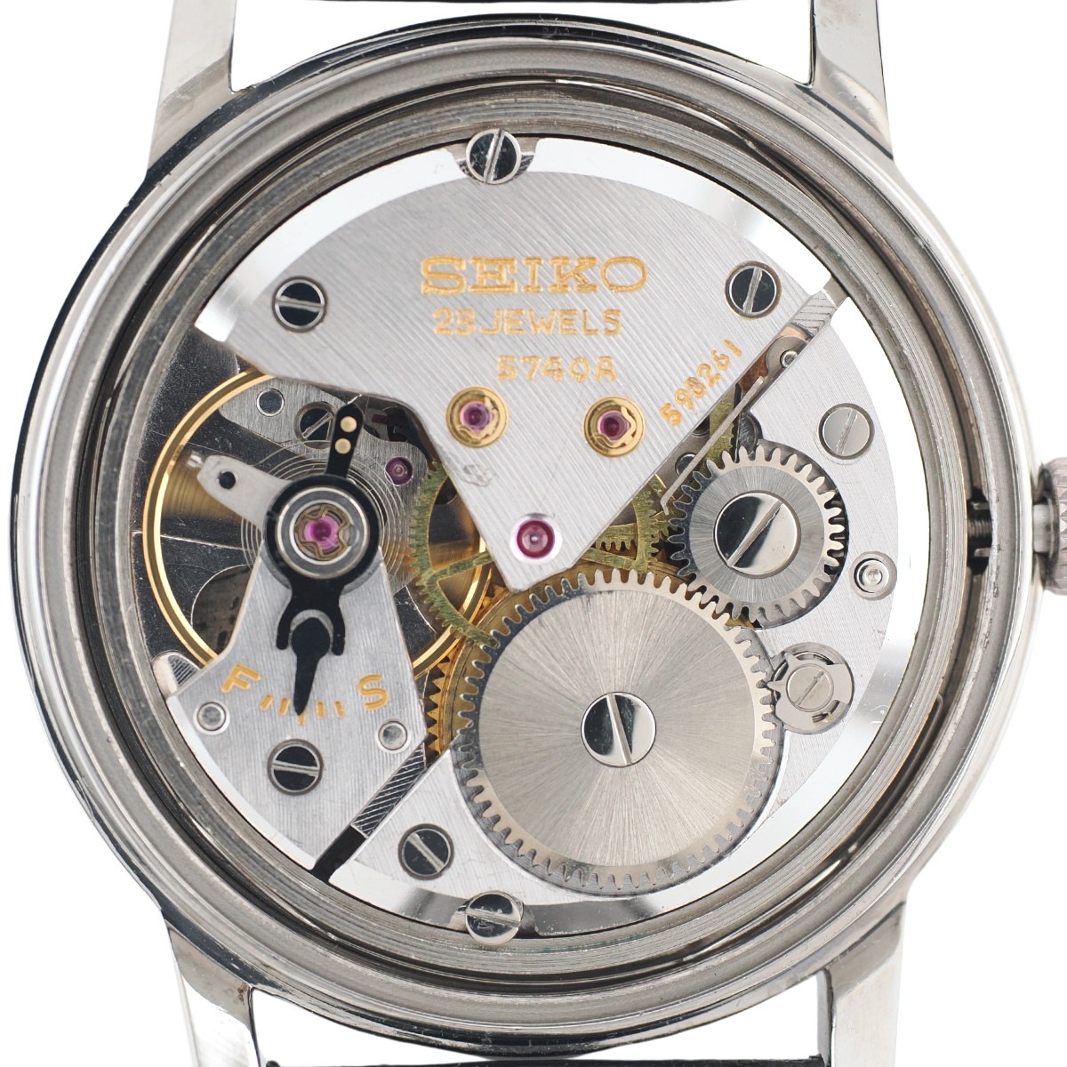 セイコー ロードマーベル 5740-0010 裏蓋タツノオトシゴ 純正尾錠 Cal