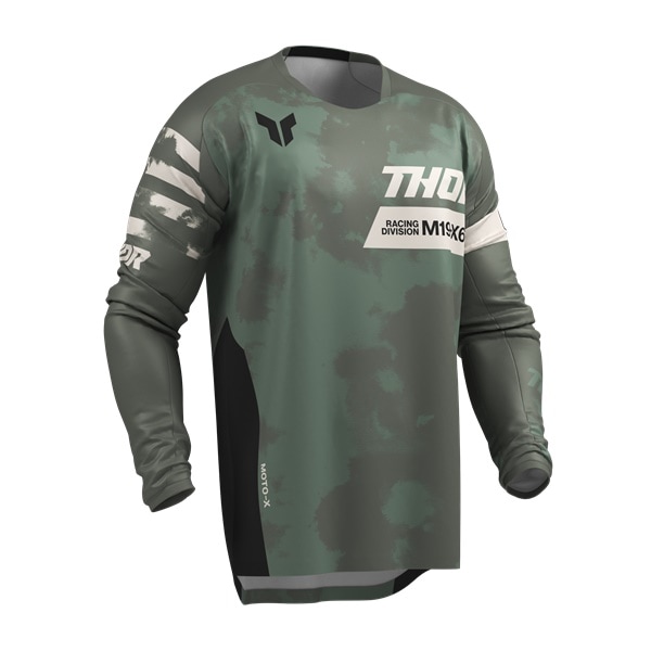 THOR LAUNCH BLEACH ブラック/カモ MXジャージ | モトクロスウエア