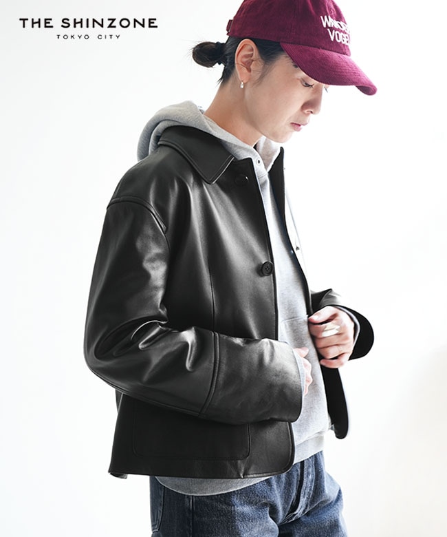 25AMSJK05]THE SHINZONE(ザ シンゾーン) LEATHER JACKET レザー