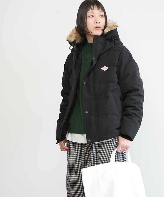 DT-A0007TET] DANTON(ダントン) FAKE FAR HOODED DOWN JACKET(フェイク