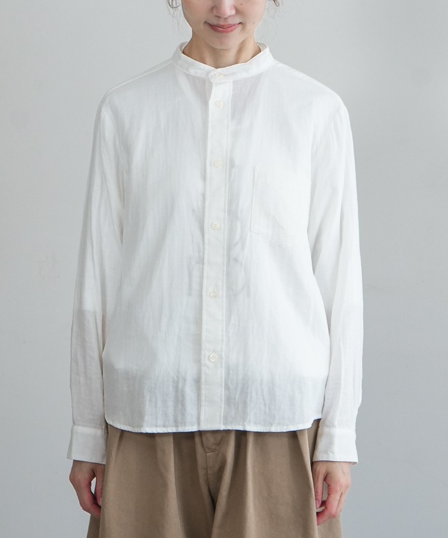 ◇[SMA-HD-ST]SOLAMONAT(ソラモナ) ダブルガーゼスタンドカラーシャツ