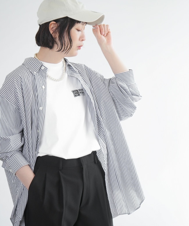 24MMSBL08]THE SHINZONE(ザ シンゾーン) DADDY SHIRT (STRIPE）ダディ