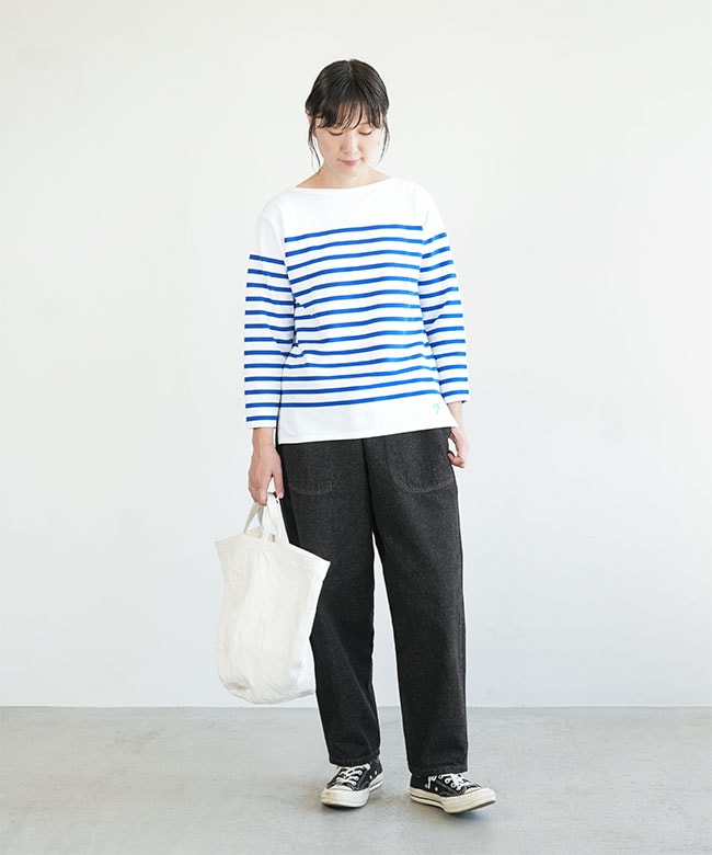 ◇[JD-2540KBK]DANTON(ダントン) WOMEN'S BLACK DENIM EASY PANTS