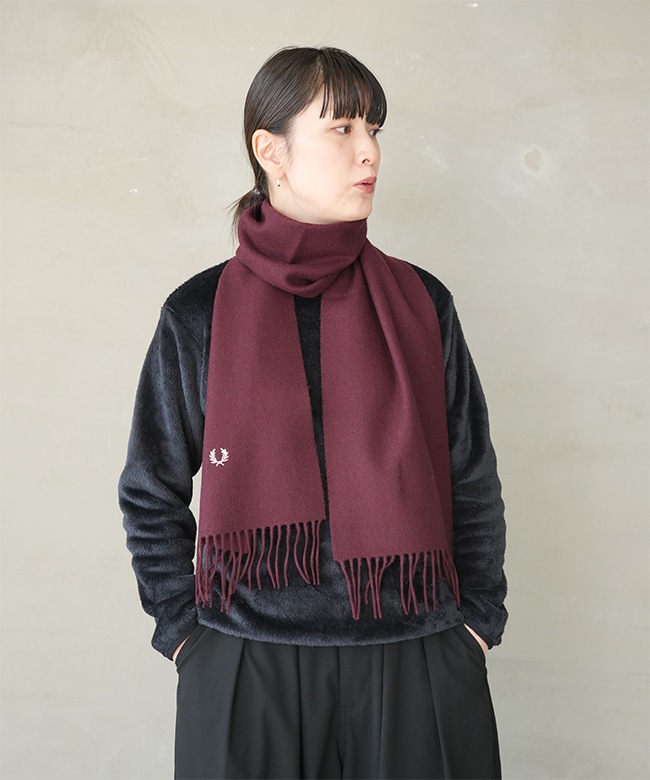 SALE 50%OFF】[C4126]FRED PERRY(フレッドペリー) Lambswool Scarf