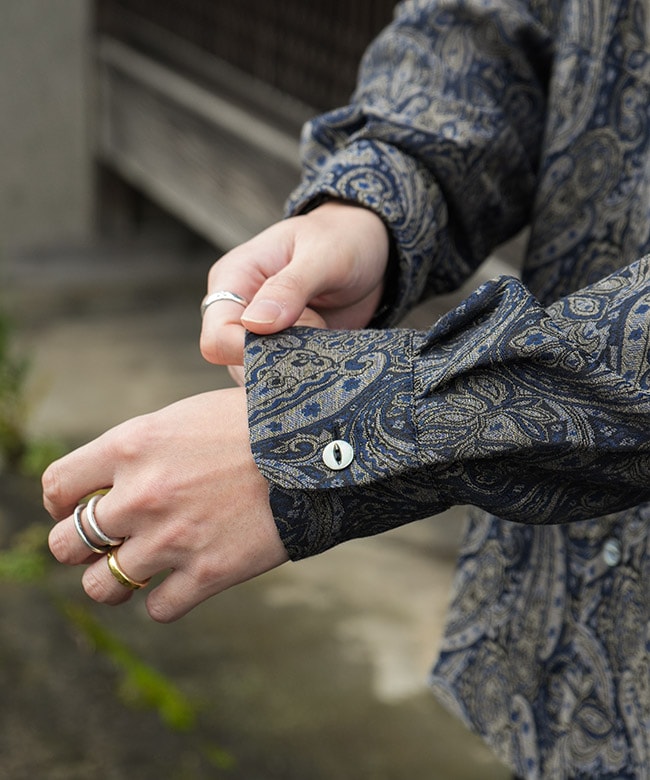 QV245]NEEDLES(ニードルズ) One-Up Shirt - PE/C Jq. Cloth ワンナップ