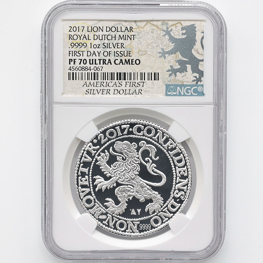 2017 オランダ ライオンダラー リストライク 銀貨 1オンス プルーフ