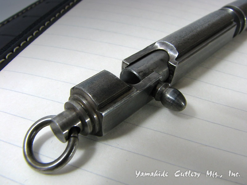 在庫あり中山 英俊 作 ボルトアクション・ボールペン ステン黒染スリム