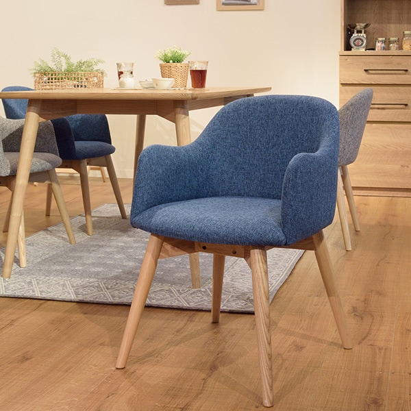 ユアサプライムス.com｜ダイニングチェア おしゃれな曲線チェア ブルー