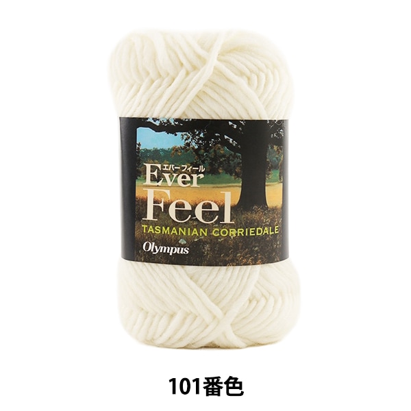 秋冬毛糸 『Ever (エバー) フィール 101番色』 Olympus オリムパス