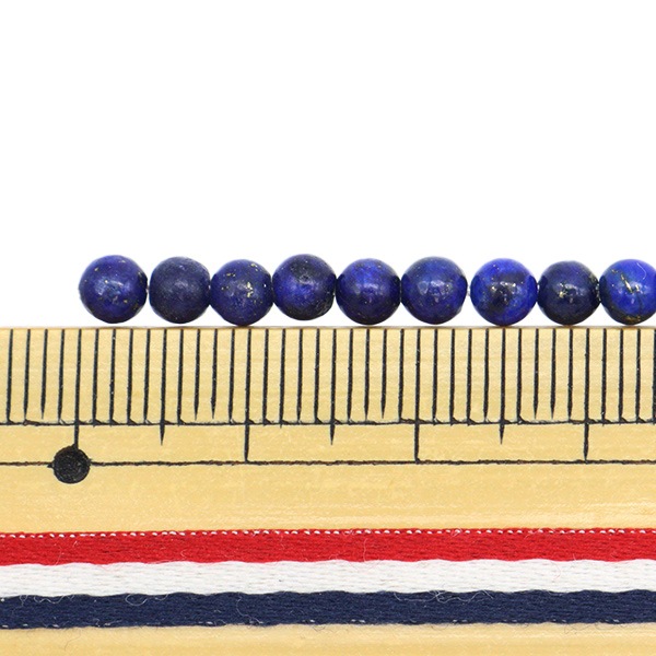 ビーズセール】 アクセサリー素材 『天然石ラウンド ラピスラズリ 約