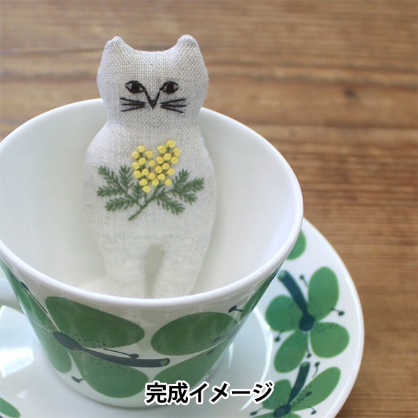 刺しゅうキット 『nekogao 刺繍ブローチ ミモザ PHC-103-1』 Piece