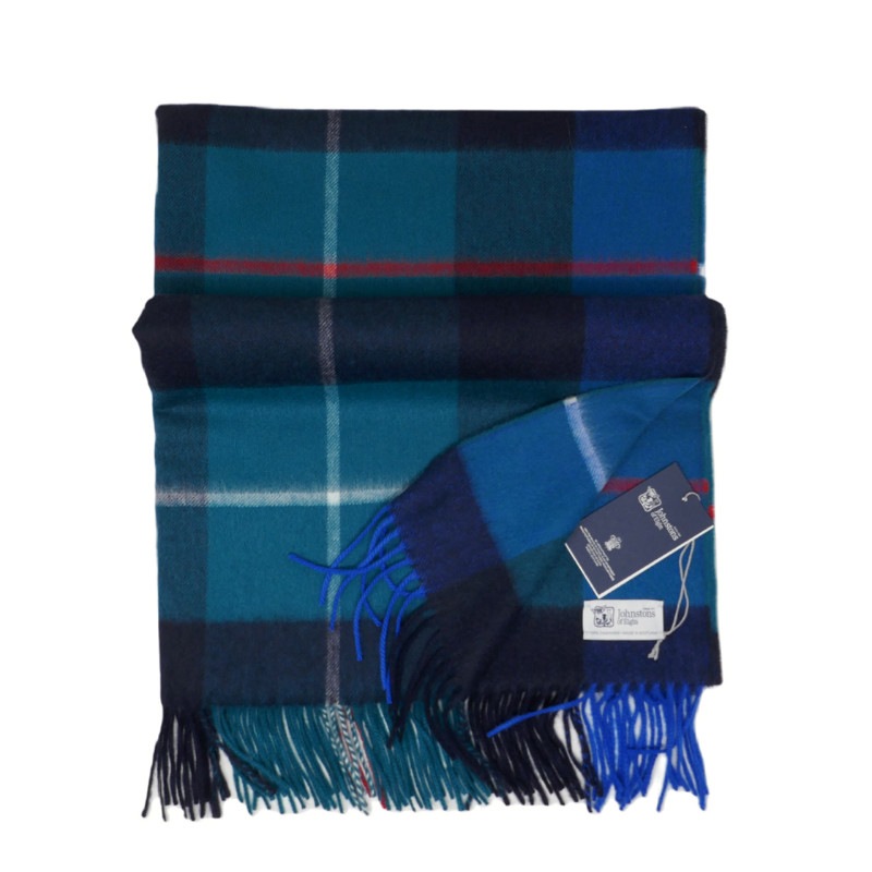 ジョンストンズ カシミヤ 大判ストール　ネイビー　ピンク　限定 Johnstons of Elgin（ジョンストンズ オブ エルガン） 『Johnstons