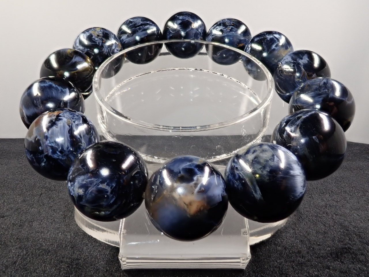 ブルーピーターサイト ブレスレット 16.3㎜ 5A | 天然石,ハ行