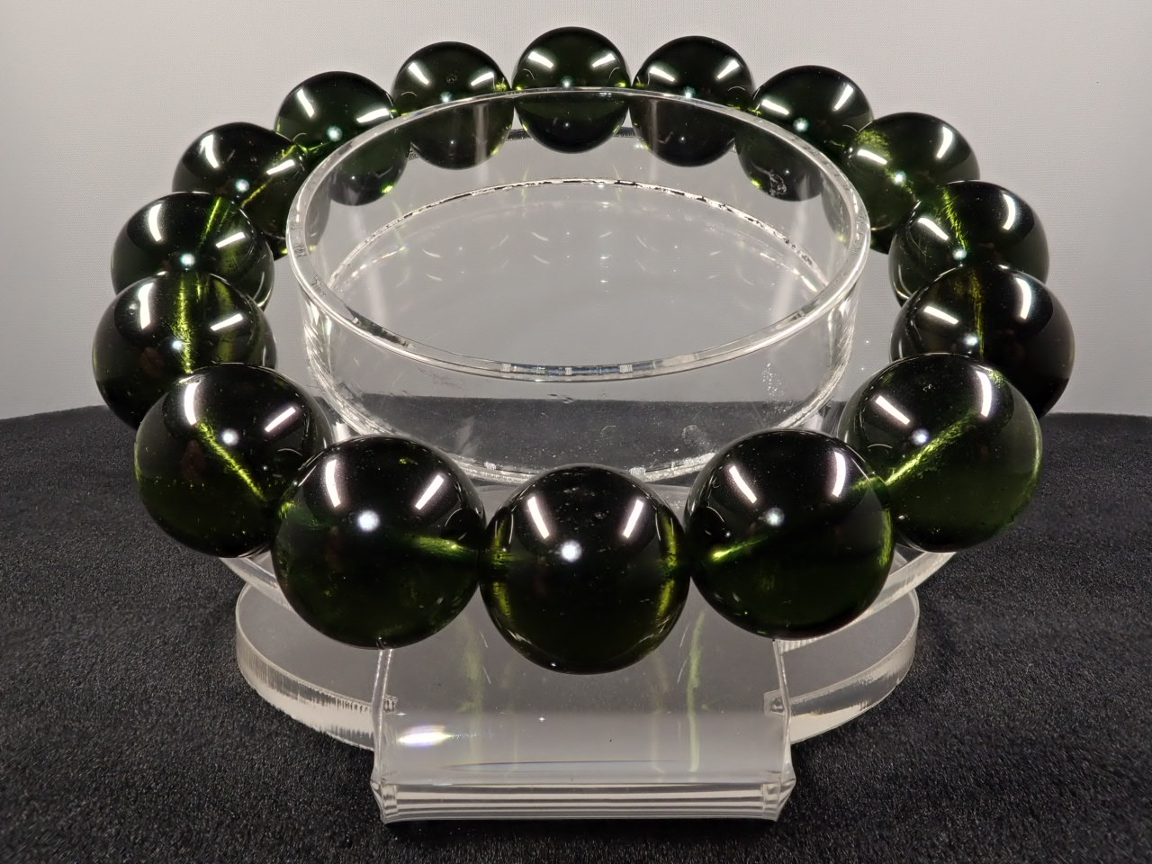 モルダバイト ブレスレット 13.8mm XA++ | 天然石,隕石系,モルダバイト