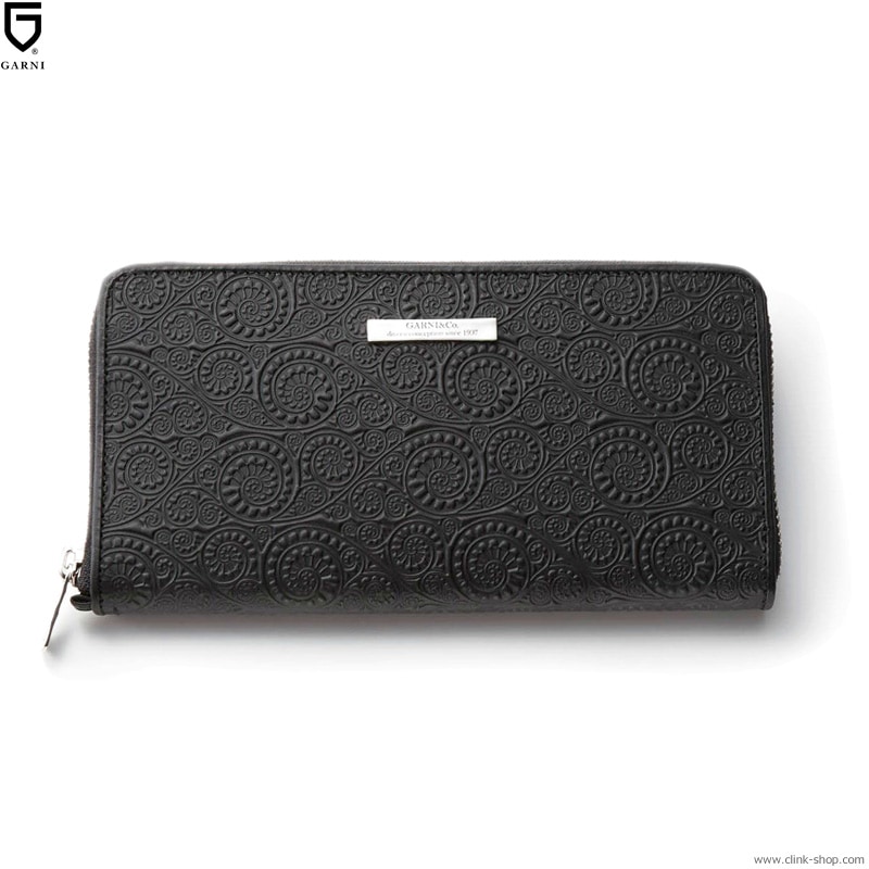 CLINK｜GARNI VINE PATTERN ZIP LONG WALLET (BLACK) [GL16014]｜東京