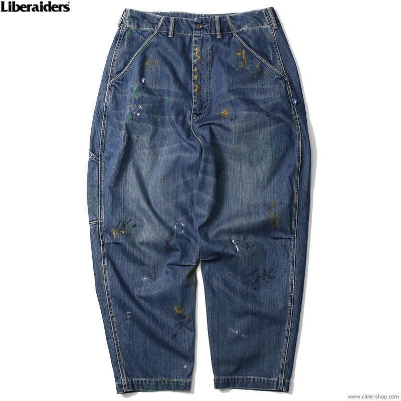 CLINK｜LIBERAIDERS DENIM PAINTER SARROUEL PANTS (DK.BLUE) #76702