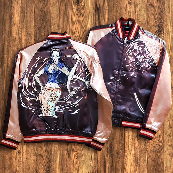 XXLサイズ]ワンピース ニコ・ロビン刺繍リバーシブルスカジャン｜ONE