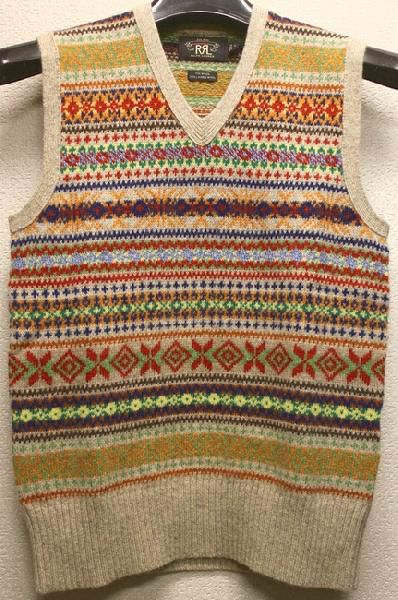 RRL / ダブルアールエル フェアアイル ニットベスト ラムウール