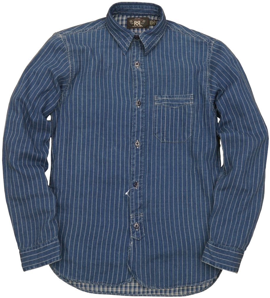 ダブルアールエル) RRL 本藍染め ダブルフェイス コットン ワバッシュ