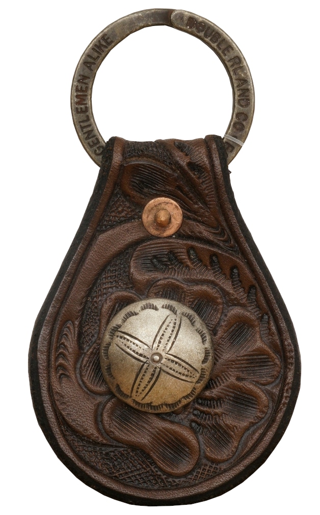 ダブルアールエル) RRL ツールド レザー コンチョ キーフォブ Tooled