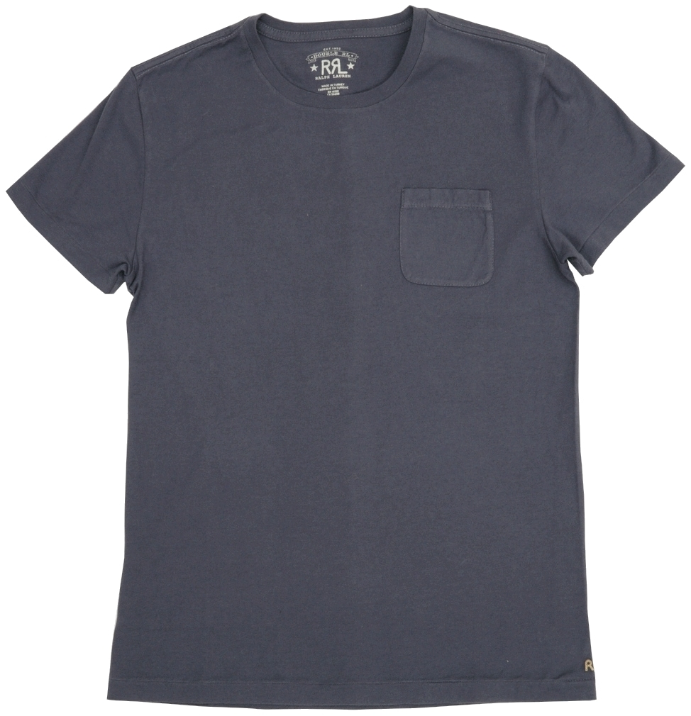 ダブルアールエル) RRL ガーメント ダイド ポケット Tシャツ ロゴ